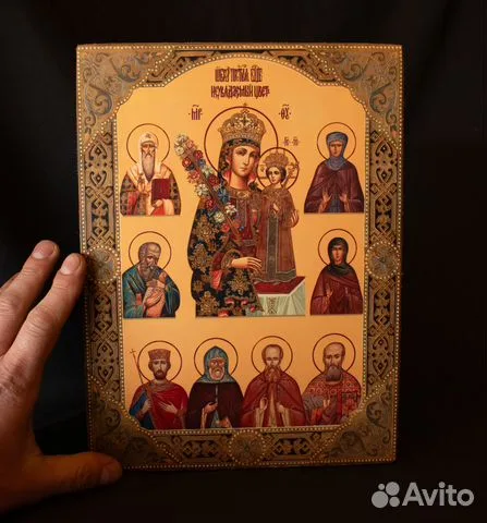 Икона Богоматери "Неувядаемый цвет со святыми" — необычный подарок