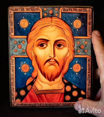 На память: Икона "Христос Вседержитель". Авторская техника