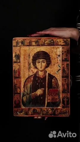 Икона "Святой Пантелеймон-целитель" дерево — необычный подарок