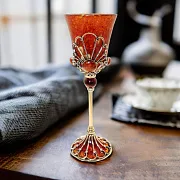 Подарочный бокал для вина из камня (янтарь) — фотография 1