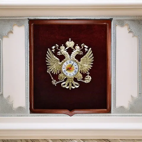 Настенные часы «Герб России» — красивый подарок