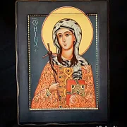 Икона деревянная " Святая Нина" в подарок — фотография 1