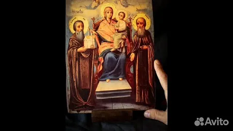 На память: Икона Богоматери "Домостроительница" +подставка
