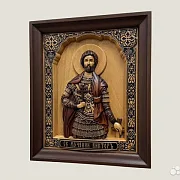 Подарочная икона резная Святой Виктор — фотография 3