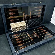 Нарды под стеклом «Золотая классика» — оригинальный подарок — фотография 8