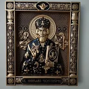 Резная Икона из дерева. Святой Николай Чудотворец — оригинальный подарок — фотография 10