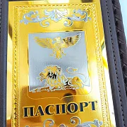 Обложка на паспорт из кожи «Герб Белгородской области» в подарок — фотография 2