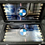 Нарды под стеклом «BMW M5 Ангельские глазки» — красивый подарок — фотография 5
