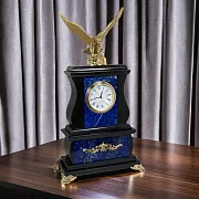 Ручная работа: Часы «Орёл» с лазуритом и долеритом, 155×70×290 мм — фотография 1
