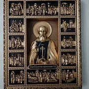 Резная Икона Сергий Радонежский — красивый подарок — фотография 1