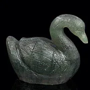 Фигурка «Лебедь» из флюорита — красивый подарок — фотография 2