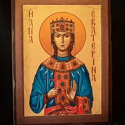 Подарочная деревянная Икона "Святая Екатерина" — фотография 3