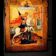 На память: Икона "Георгий Победоносец поражает змия" — фотография 1