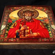 Икона деревянная "Святой князь Владимир" в подарок — фотография 4