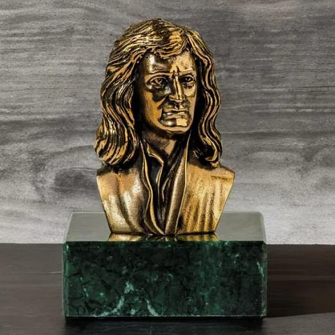 Бюст «Исаак Ньютон» со змеевиком в подарок