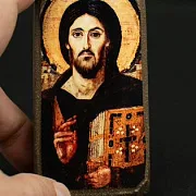 На память: Иконка деревянная " Спас Синайский". Дорожная — фотография 1