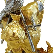 На память: Композиция «Рыбак и улов» с позолотой, высота 170 мм — фотография 5