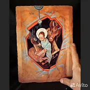 Икона деревянная "Рождество Христово" в подарок — фотография 1