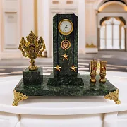Часы «Погон» с гербом ФСБ и подставками — красивый подарок — фотография 1