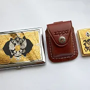На память: Набор "Портсигар, зажигалка, чехол". Златоуст — фотография 3