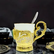 На память: Кофейная чашка "Малахитовая". Златоуст — фотография 1