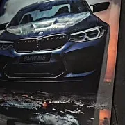 Нарды под стеклом «BMW M5 Ангельские глазки» — красивый подарок — фотография 1