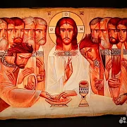 Икона современного письма "Тайная Вечеря" — оригинальный подарок — фотография 1