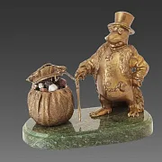 Фигурка «Крот банкир» из бронзы и камня — красивый подарок — фотография 2