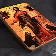 На память: Икона "Спас Смоленский" с припадающими — фотография 5
