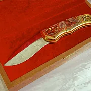 Дамасский складной нож «Тигр» — красивый подарок — фотография 6