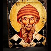 На память: Икона авторская "Св. Спиридон Тримифунтский" — фотография 1