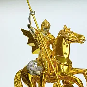 Часы из яшмы и долерита с Георгием Победоносцем — красивый подарок — фотография 3