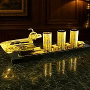 Водочный набор на троих "Морской". Златоуст — необычный подарок — фотография 1