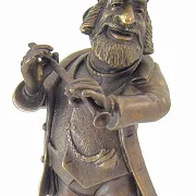 Бронзовая композиция «Флейтист» — красивый подарок — фотография 3
