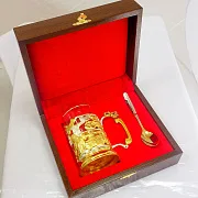 Латунный подстаканник «ВВС» — необычный подарок — фотография 4