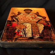 На память: Икона "Спиридон Тримифунтский на троне" — фотография 3