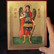 Икона Св. Архангела Михаила. 21*17 см — необычный подарок — фотография 1