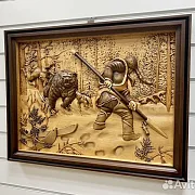 В подарок: Резная картина «Охотник» 60×46 см — фотография 3