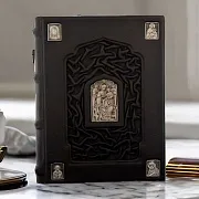 Русская иконопись — книга в кожаном переплёте — красивый подарок — фотография 1