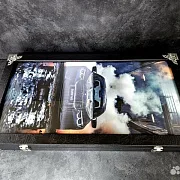 Нарды под стеклом «BMW M5 Ангельские глазки» — красивый подарок — фотография 3