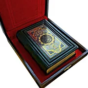На память: Коран с гравюрой — книга в кожаном переплёте — фотография 4