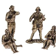 Бронзовый набор солдатиков «Советские танкисты», 4 шт. — необычный подарок — фотография 8