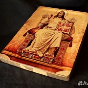 На память: Авторская икона "Вседержитель на троне" — фотография 3