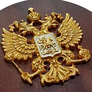 Плакетка «Гербовая» на деревянной основе — красивый подарок — фотография 2