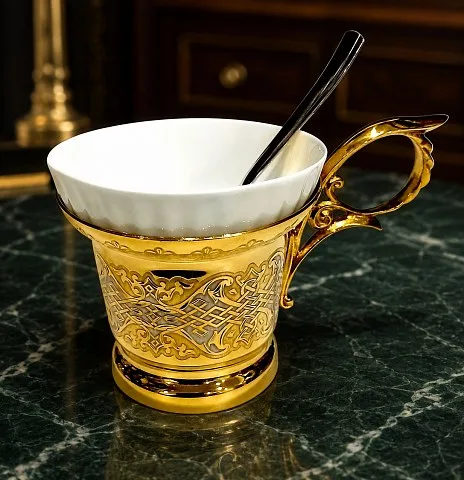 Кофейная чашка "Узор".№3 Златоуст — оригинальный подарок