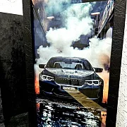 Нарды под стеклом «BMW M5 Ангельские глазки» — красивый подарок — фотография 2