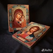 Венчальная пара. Казанская Богоматерь и Вседержите — красивый подарок — фотография 3