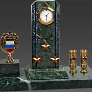 Часы «Погон» с гербом ФСО и подставками в подарок — фотография 2