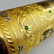 Подзорная труба «Морская» на резной подставке — оригинальный подарок — фотография 11