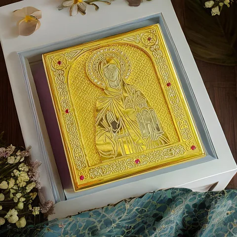 Подарочная карманная икона Святой Ольги. Златоуст